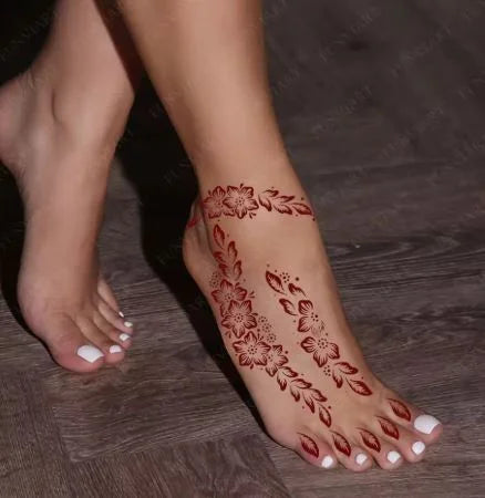 Waterproof Temporary Tattoo Sticker butterfly flower rose fake hand tattoo leg tattoo neck tattoo wrist tattoo thigh tattoo back tattoo arm tattoo foot tattoo Mehndi Henna