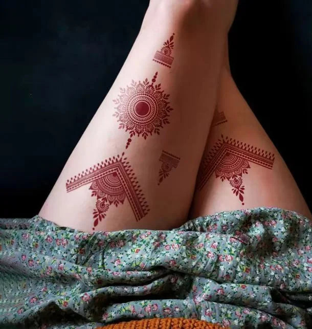 Waterproof Temporary Tattoo Sticker butterfly flower rose fake hand tattoo leg tattoo neck tattoo wrist tattoo thigh tattoo back tattoo arm tattoo foot tattoo Mehndi Henna