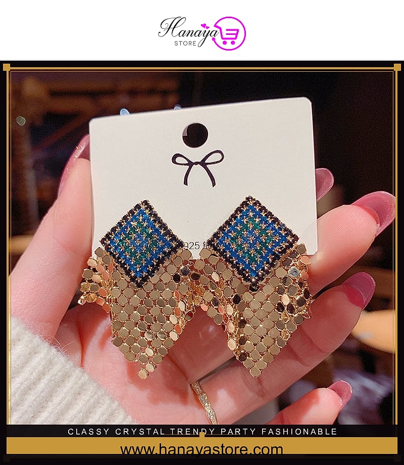 Classy Crystal Trendy Party Fashionable Earrings for Events – Earrings Online in Pakistan | Hanaya