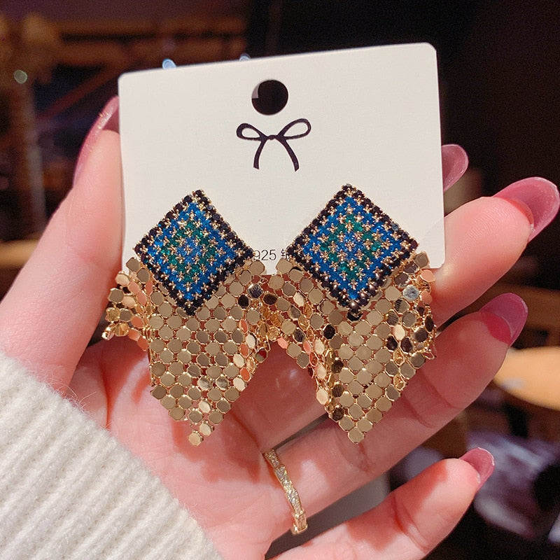 Classy Crystal Trendy Party Fashionable Earrings for Events – Earrings Online in Pakistan | Hanaya