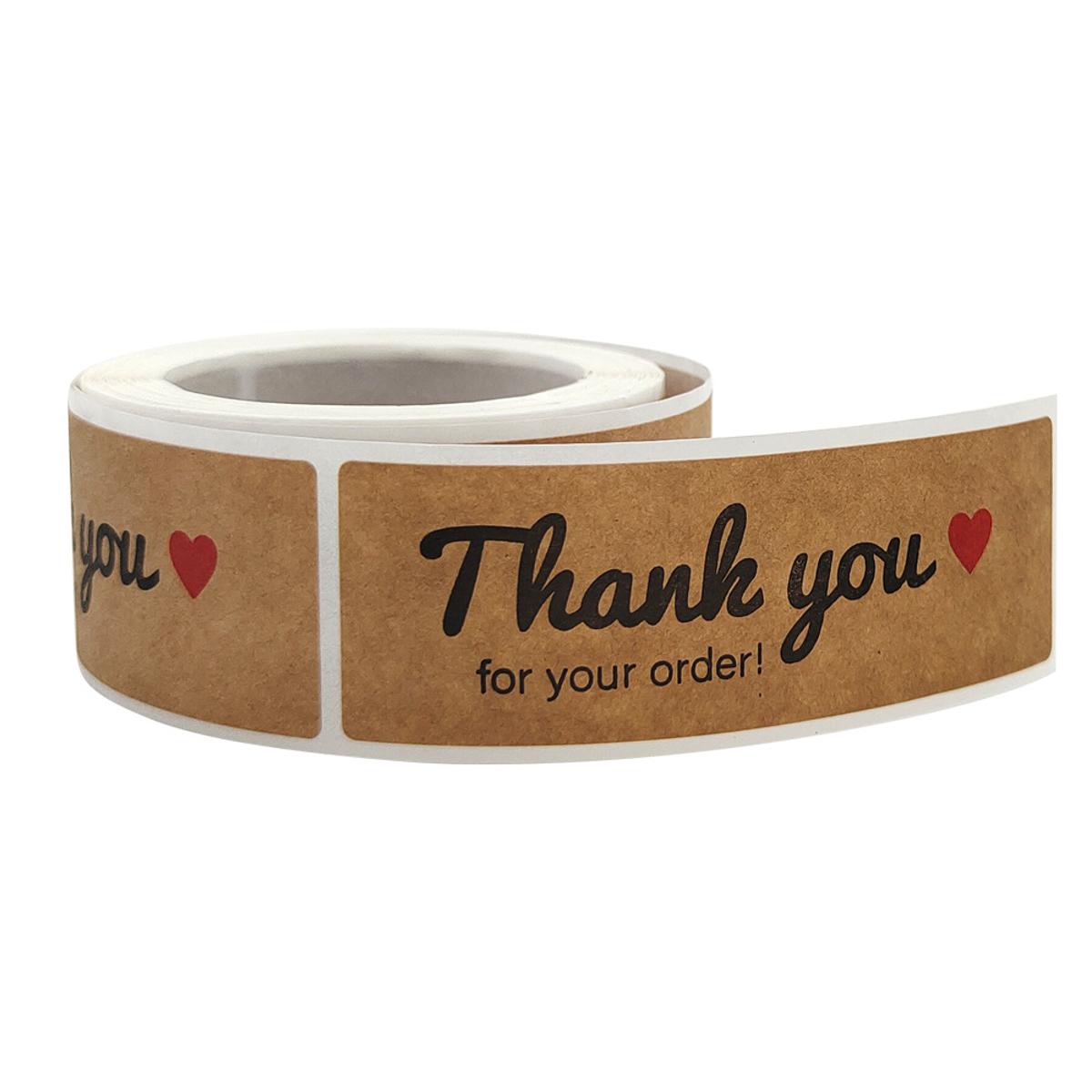 60 pcs Thank You 76.2mmx25.4 Sticker Envelope Seal Scrapbook Round Sticker Stationery Label Stickers