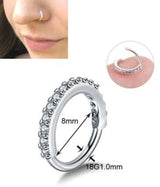 Piercing 1pc 8mm Long Helix 0 8mm Nose Ring Body Jewelry – Image 2 of 2