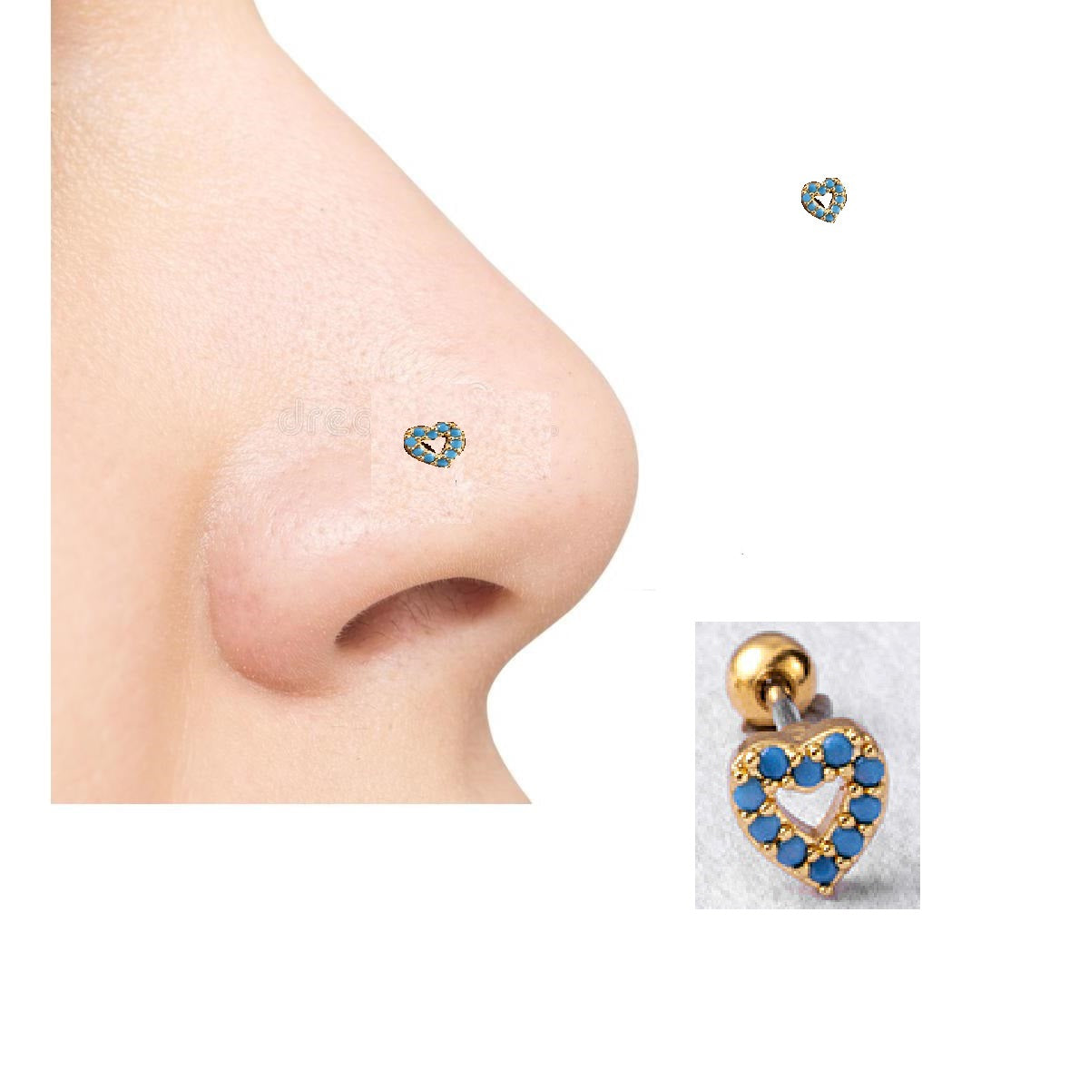 Trendy Helix Nose Ring – 1pc Piercing Jewelry for a Chic Look – Nose Jewelry Online in Pakistan | Hanaya