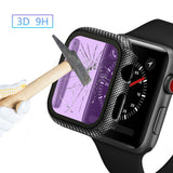 Carbon Fiber Tempered Glass Full Screen Bumper Case Compatible for APPLE Watch 44mm Series 4 5 – Close Up – Accessories | ...