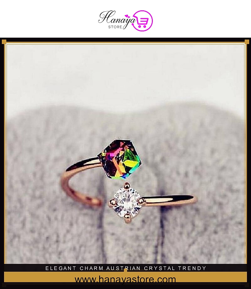 Elegant Charm Austrian Crystal Trendy Vintage Adjustable Ring – Accessories Online in Pakistan | Hanaya