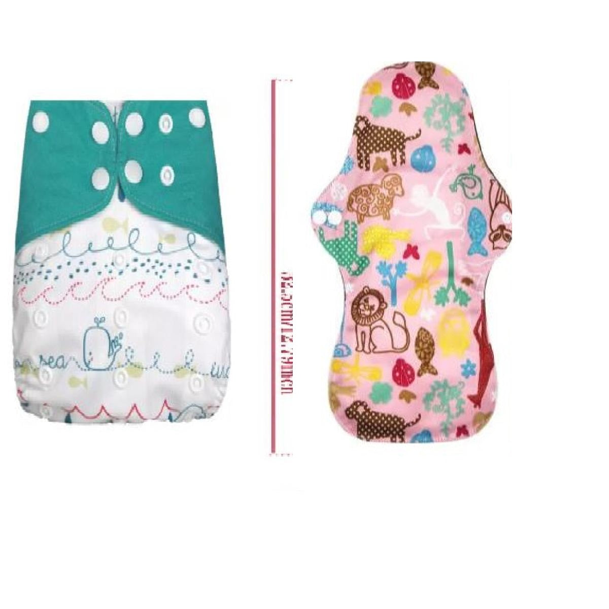 Baby Cloth Reusable Diaper Nappy Washable Adjustable  FREE 5 Changeable Pads – Close Up – Accessories | Hanaya Pakistan