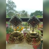 Premium Big Classy Royal Party Wedding Earrings – Close Up – Earrings | Hanaya Pakistan