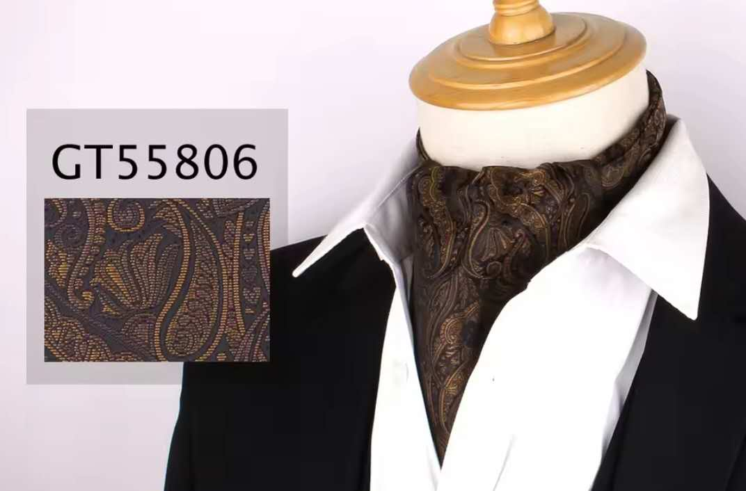 Silk Printed Mens Neck Fashion Ties CRAVAT Bow Tie Bow Ties Fashion Design Male Clothing Bows and Ties Men Wedding Dress Ties and Bowties Ascot Tie Jacquard Woven Mens Neck Tie Fashion Ascort – Image 5 of 19
