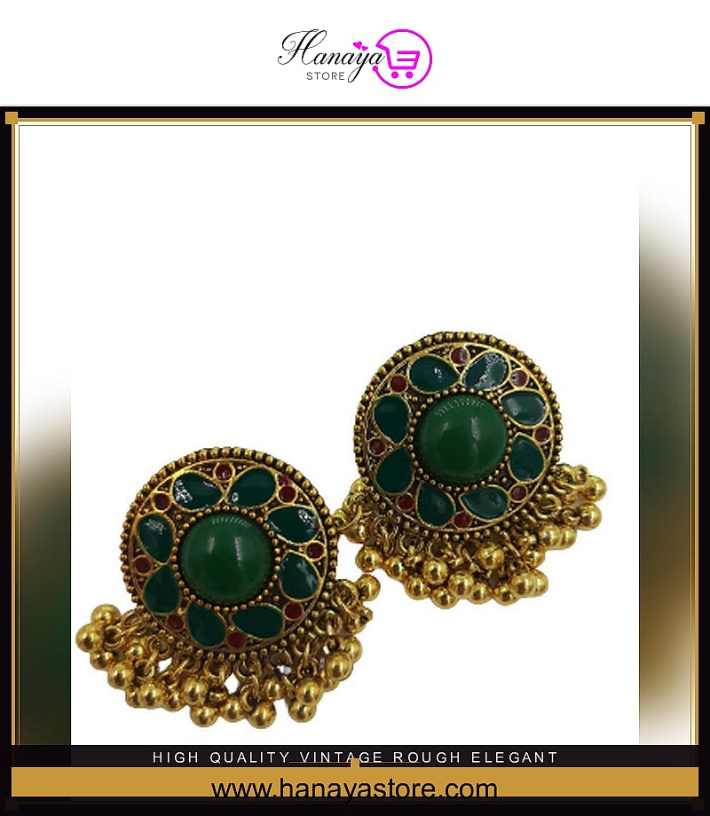 High Quality Vintage Rough Elegant Stylish Earrings – Earrings Online in Pakistan | Hanaya