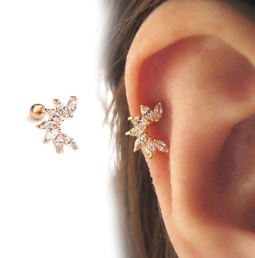 1 Piece Cartilage 6mm Long Helix 0.6mm Stud Crystal Tragus Piercing Earring – Lifestyle – Buy Accessories Pakistan | Hanaya