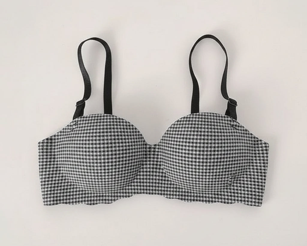 Padded Seamless Wireless Soft Bra Women's Bras Padded Seamless Wireless Soft Palm Pad Design Four Rows Of Three Buckles Br...