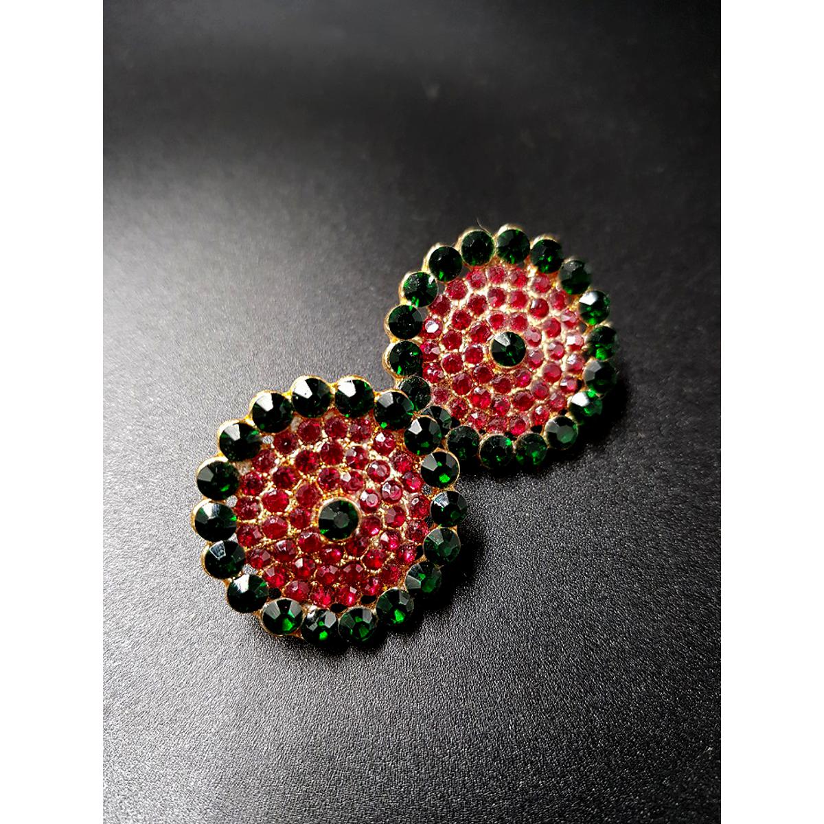 High Quality Classy Royal Fully Round Crystal Trendy Earring – Image 2 of 3