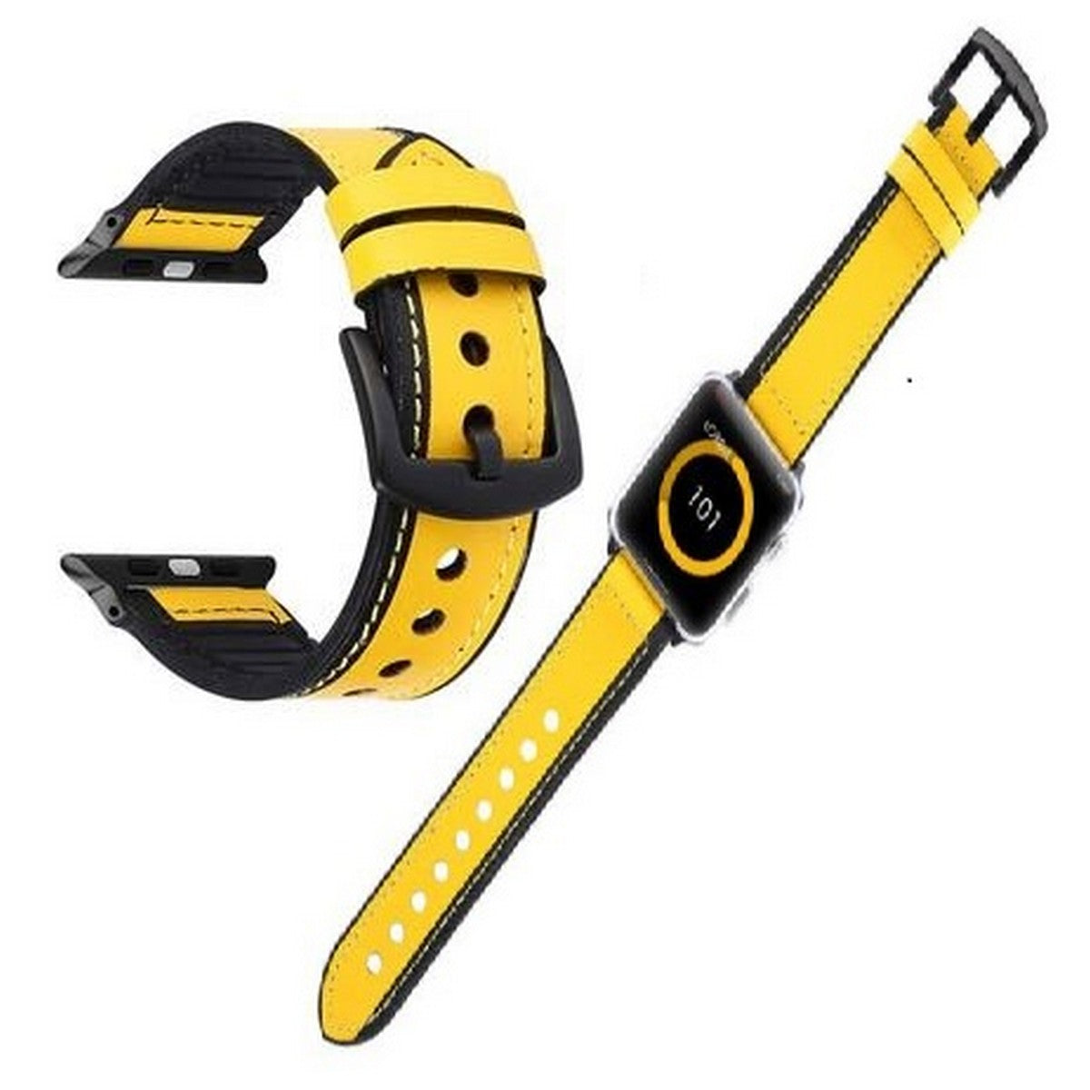 STRAP Outer Leather Inner Silicon Compatible For APPLE strap Classy 42/44mm Series 1/2/3/4/5/6 – Close Up – Accessories | ...