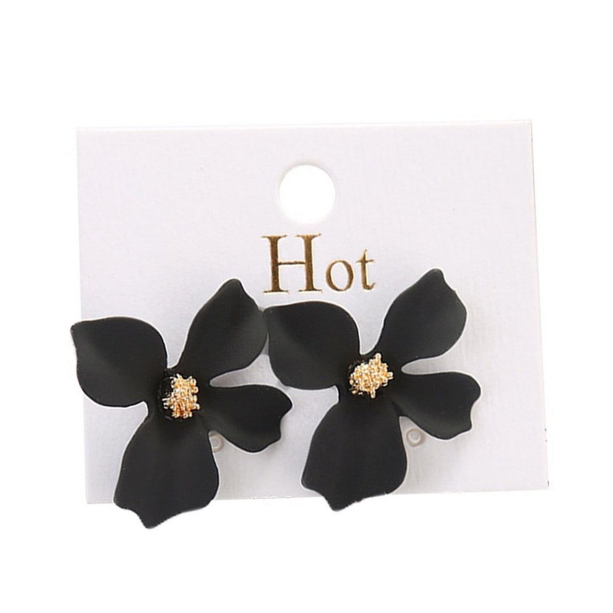 Trendy Flower Stud Earrings Female Statement Earrings for Girls – View 5 – Accessories | Hanaya Pakistan