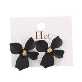 Trendy Flower Stud Earrings Female Statement Earrings for Girls – View 5 – Accessories | Hanaya Pakistan