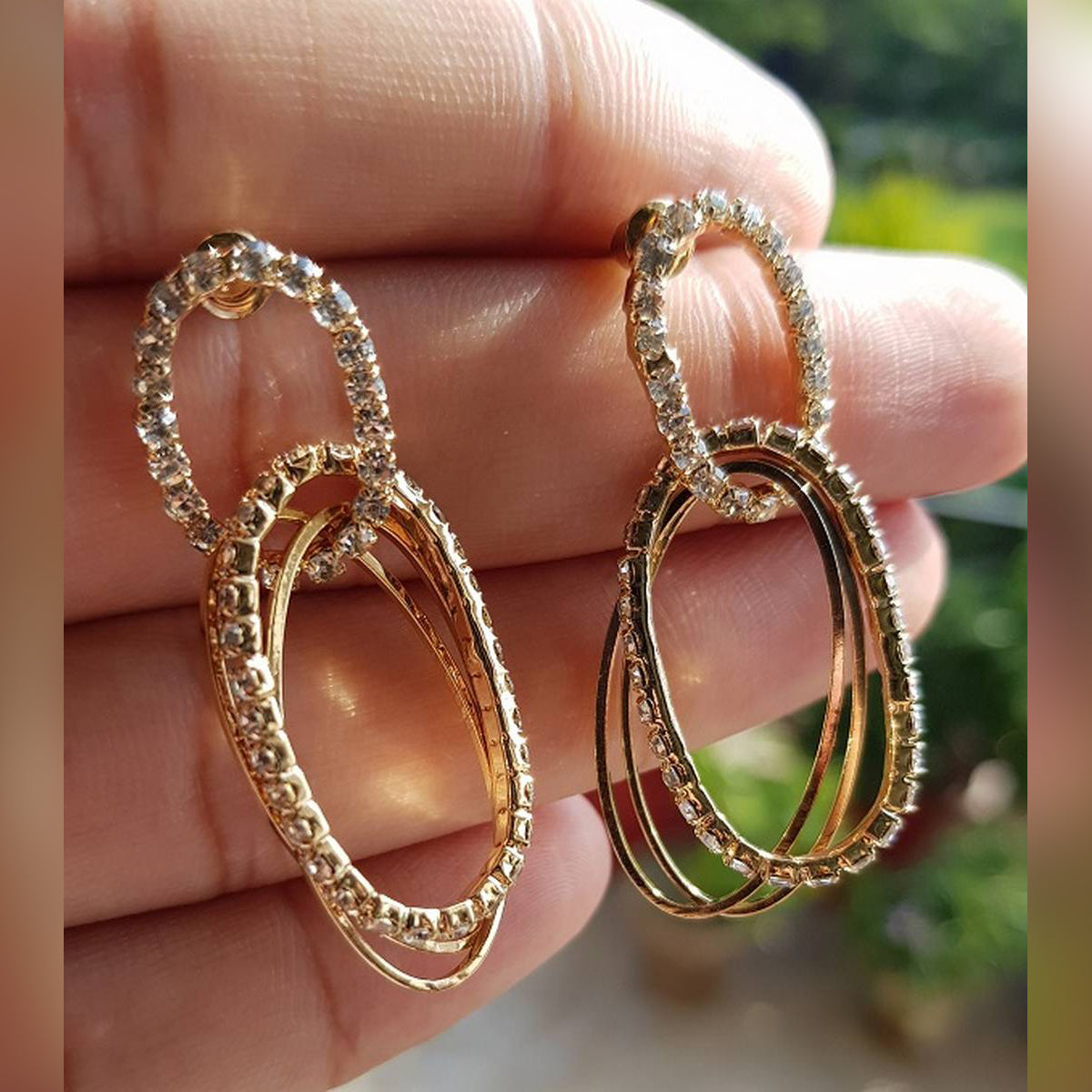 High Quality Cubic Zircon Multi Layered Party Wedding Classy Trendy Earring – Earrings Online in Pakistan | Hanaya