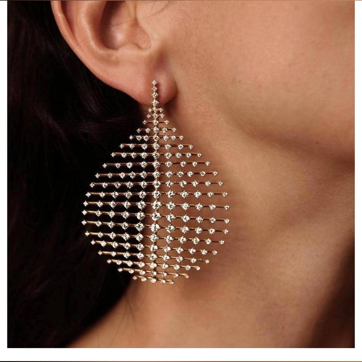 Trendy Classy Crystal Elegant Earrings – Earrings Online in Pakistan | Hanaya