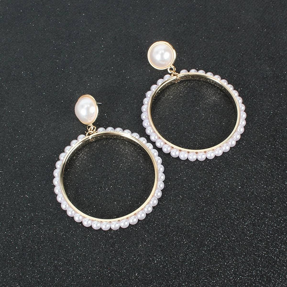 Classy Pearl Antique Elegant Stylish Earrings for Party – View 4 – Earrings | Hanaya Pakistan