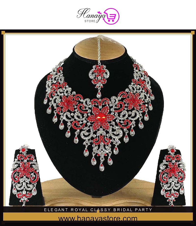 Elegant Royal Classy Bridal Party Wedding Engagement Jewelry Set For Women