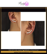Pair of High Quality Korean 4 Pcs Style Ear Cuff Style Elegant Stylish Fashion Jewelry – Earrings Online in Pakistan | Hanaya