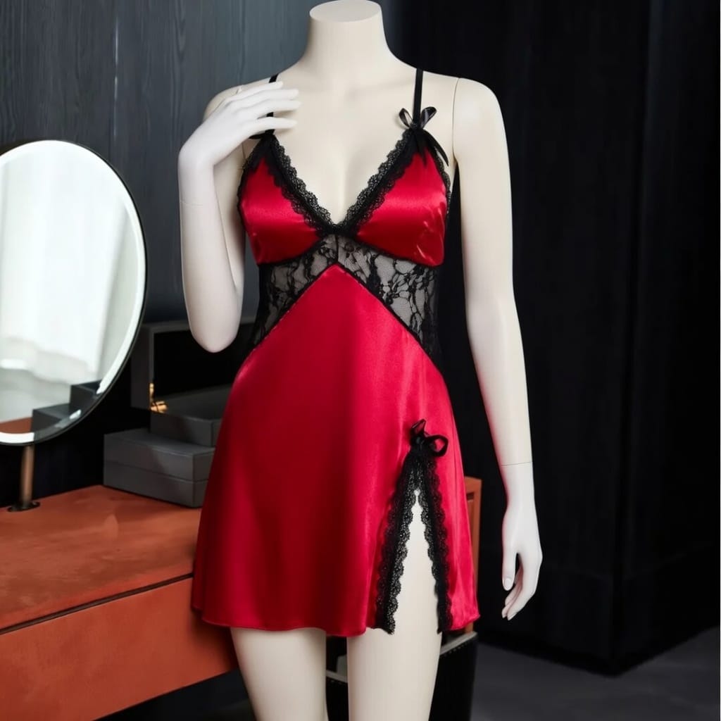 One Size Premium Quality Women Nightdress One Size Lingerie Sleepwear Babydoll Chemise Lace Bralette Comfortable Home Wear...