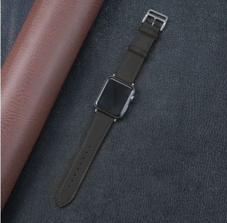 Compatible for Apple iWatch Strap Vintage Rough Outer Leather Inner Silicon 42/44mm Series 1/2/3/4