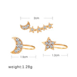 Trendy 4 Pieces Ear Cuff & 2 Pieces Earring Pack Pair For Both Ears – Image 4 of 4