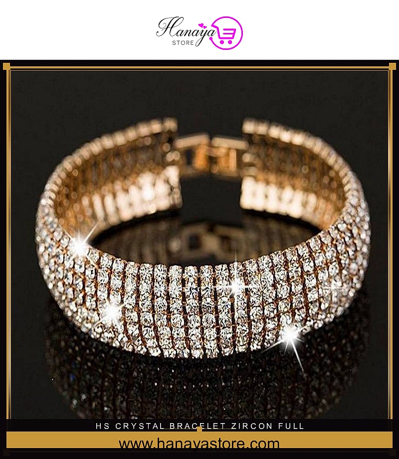 HS Crystal Bracelet Zircon Full Rhinestone - box – bracelet Online in Pakistan | Hanaya