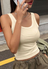 One Size Premium Quality Women Fishnet Bodycon Crop Top Ribbed Stretch Sleeveless One Size Fits All Trendy Slim Fit Party Top Tank Tops – Image 3 of 6
