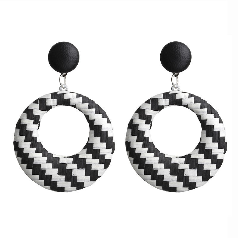 Unique Classy Round 5.9 Cm Royal Trendy Fashionable Earrings – Image 3 of 3
