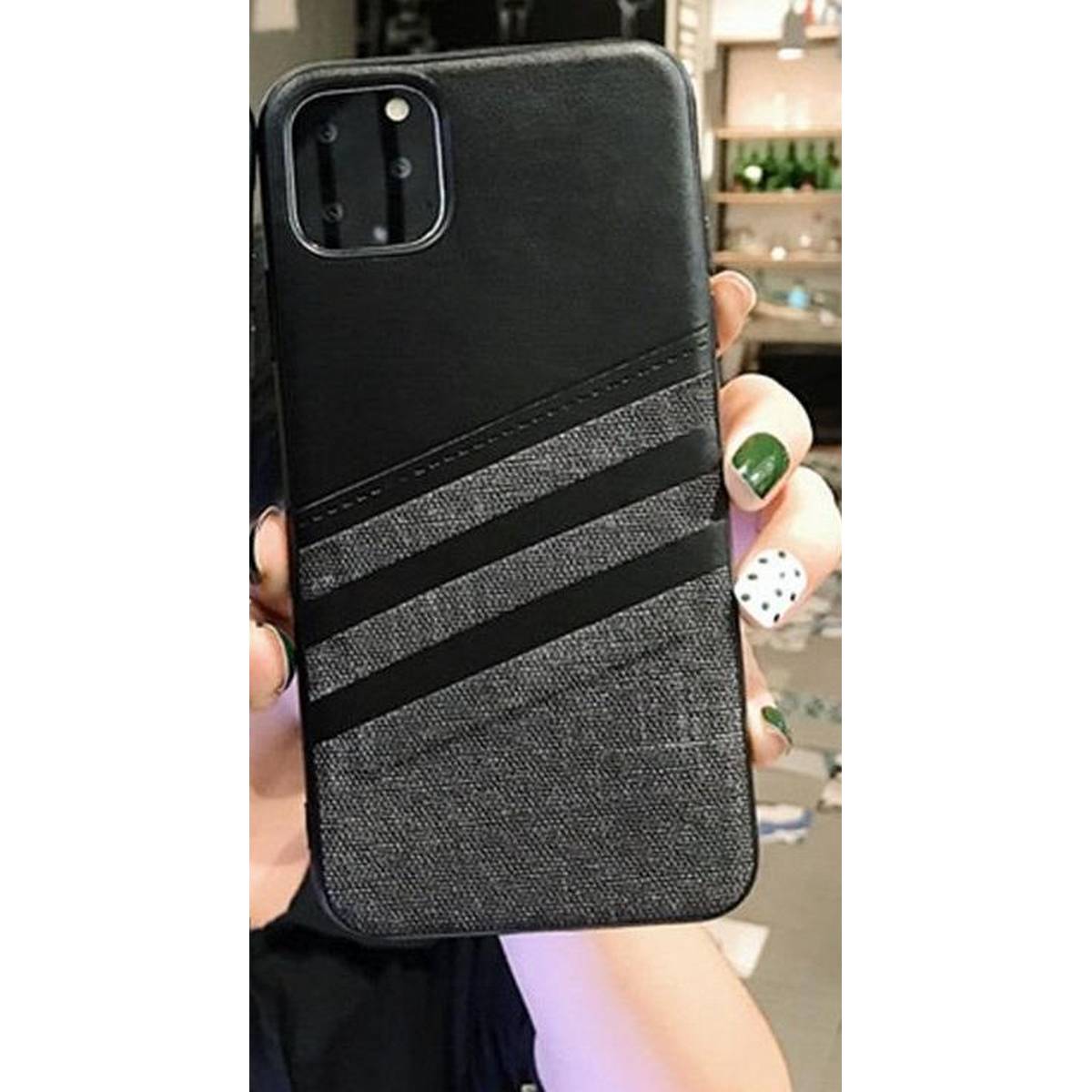 Faux Cloth Leather Back Shockproof Case Compatible for APPLE IPHONE 11 – Accessories Online in Pakistan | Hanaya