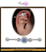 Steel 38mm Ear Plug 14G Piercing Industrial Cartilage Ear Jewelry Fashion Accessories – Earrings Online in Pakistan | Hanaya