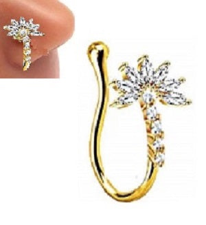 Non Piercing Heart Shaped Clip On Nose Pin Adjustable Fake Nose Ring Jewelry – Nose Jewelry Online in Pakistan | Hanaya