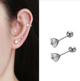 2 Pieces Cartilage 5mm Helix 1.2mm (16G) Stud Tragus Piercing Earring – Accessories Online in Pakistan | Hanaya