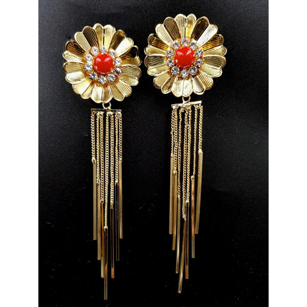 High Quality Classy Long Flower Trendy Earring – Accessories Online in Pakistan | Hanaya