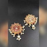 Trendy Geometric Traditional Classy Irregular Shape Elegant Royal Earrings – Close Up – Earrings | Hanaya Pakistan