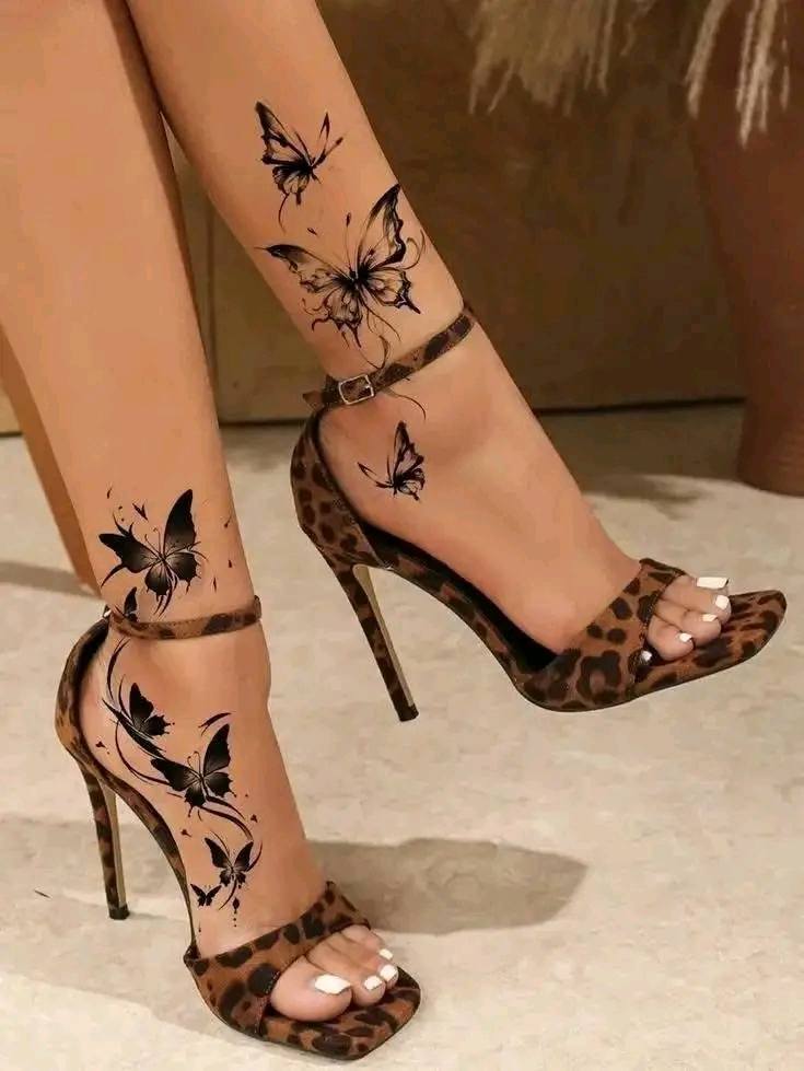Waterproof Temporary Tattoo Sticker butterfly flower rose fake hand tattoo leg tattoo neck tattoo wrist tattoo thigh tattoo back tattoo arm tattoo foot tattoo Mehndi Henna