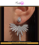 Front Back Earrings Stylish Hanging Drop & Huggie Designs Crystal Earring – Accessories Online in Pakistan | Hanaya