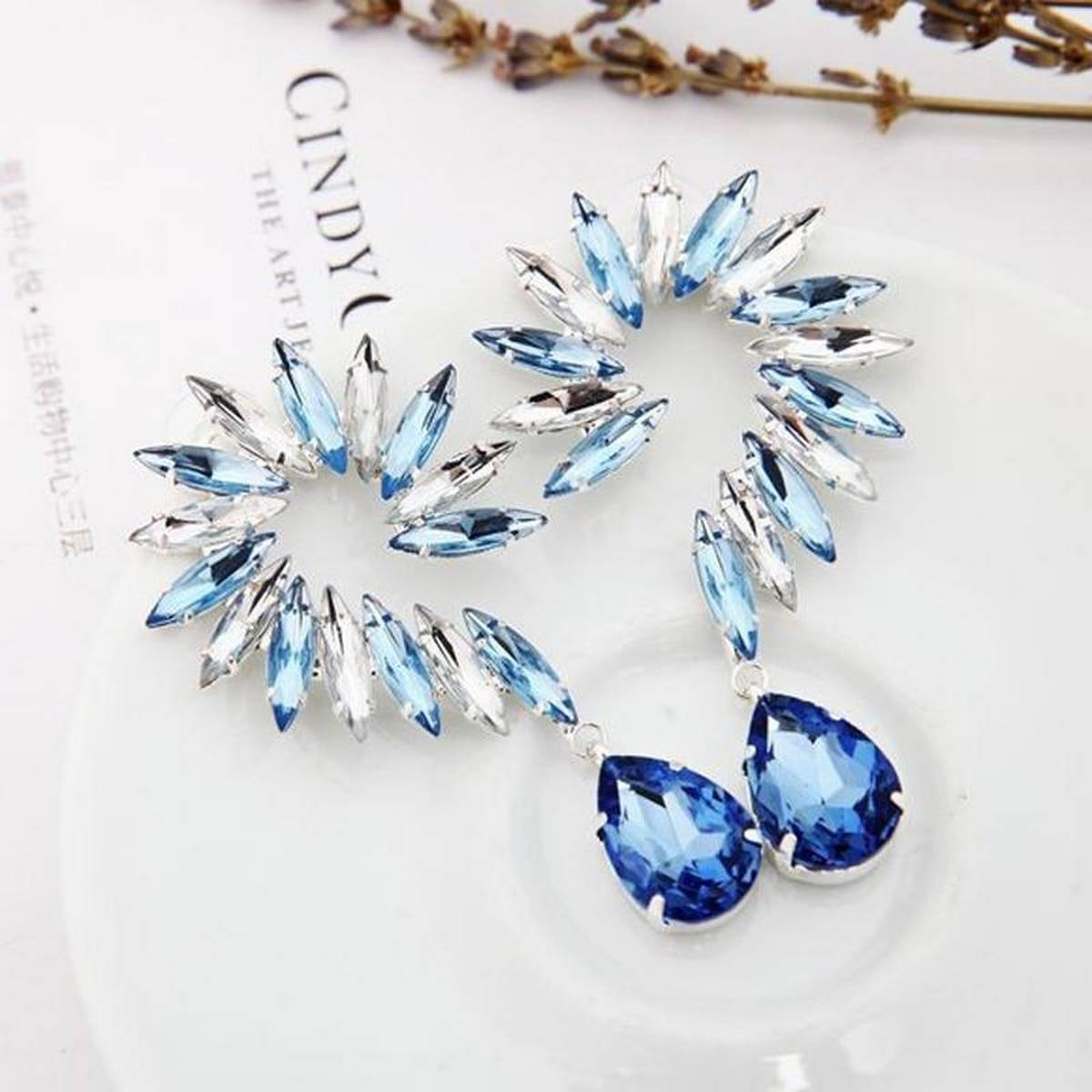 Trendy Tassel QuestionMarko Style Classy Crystal Earring – Earrings Online in Pakistan | Hanaya