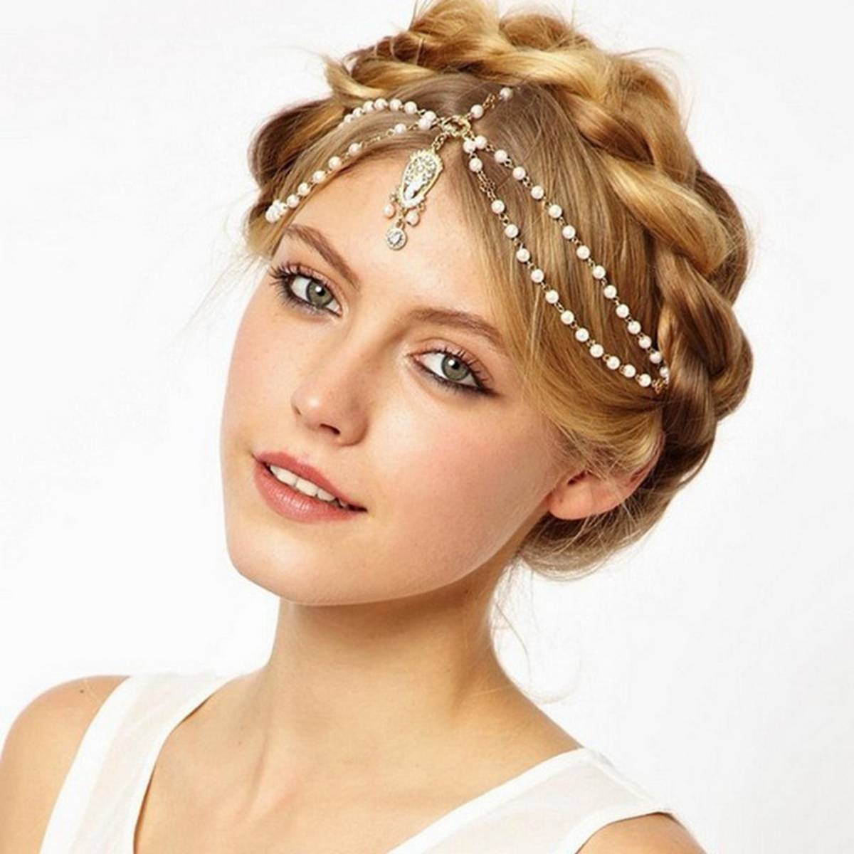 Multi layered Head Chain Trendy Fashionable For Women – Accessories Online in Pakistan | Hanaya