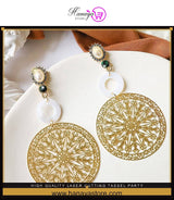 High Quality Laser Cutting Tassel Party Wedding Trendy Earring – Earrings Online in Pakistan | Hanaya