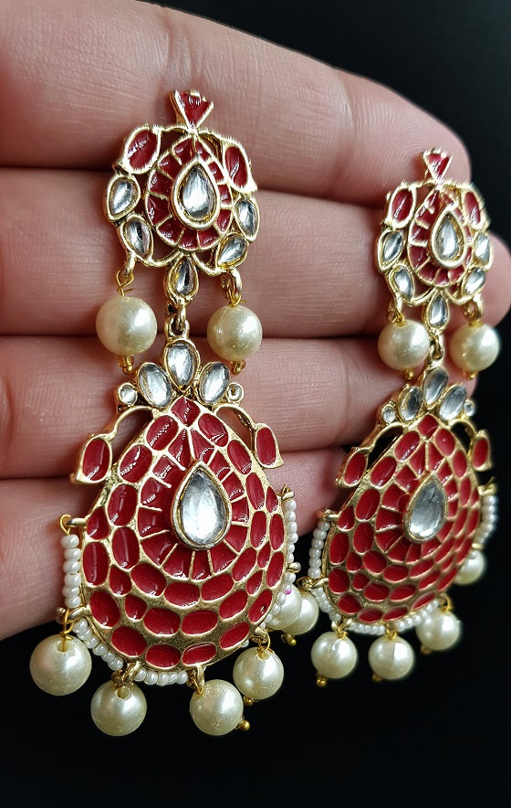 True Meenakari Pearl Love Trendy Classy Party Wedding Earring For Girls – Lifestyle – Buy Accessories Pakistan | Hanaya