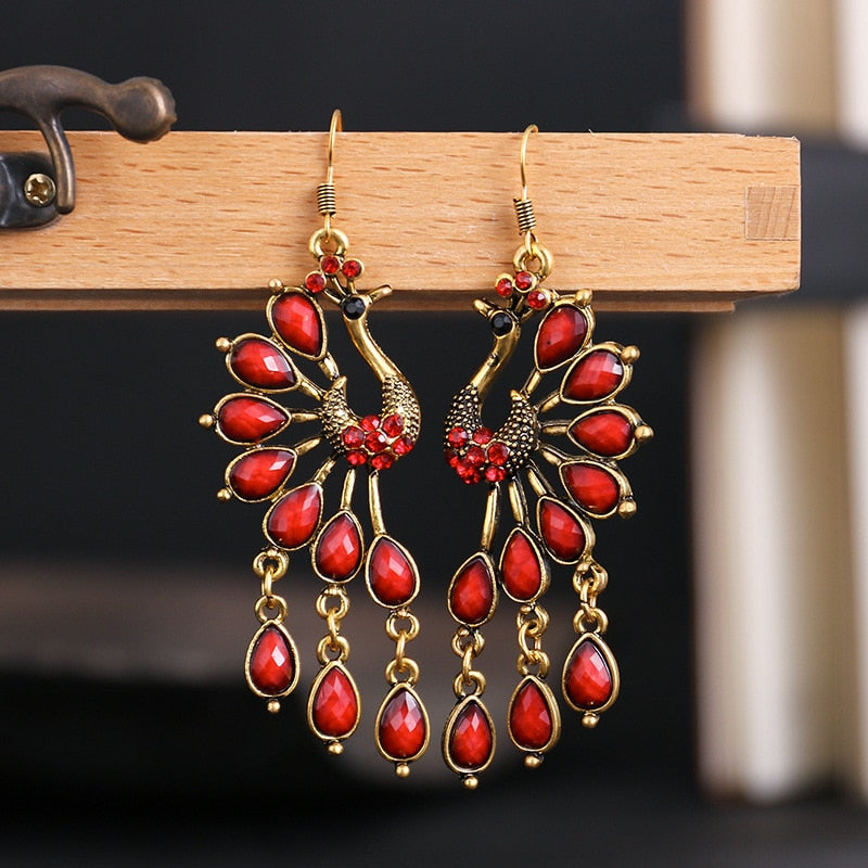 High Quality Peacock Delicate Trendy Earring For Girls – Earrings Online in Pakistan | Hanaya
