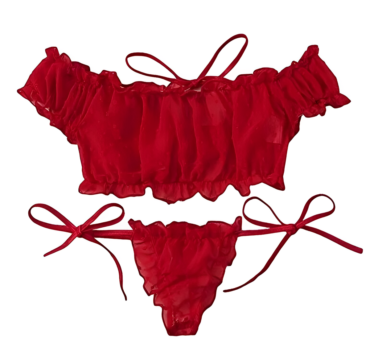 One Size (Fits:30-70 KGS) Premium Sleepwear Bridal Wear Bra set Lingerie Set