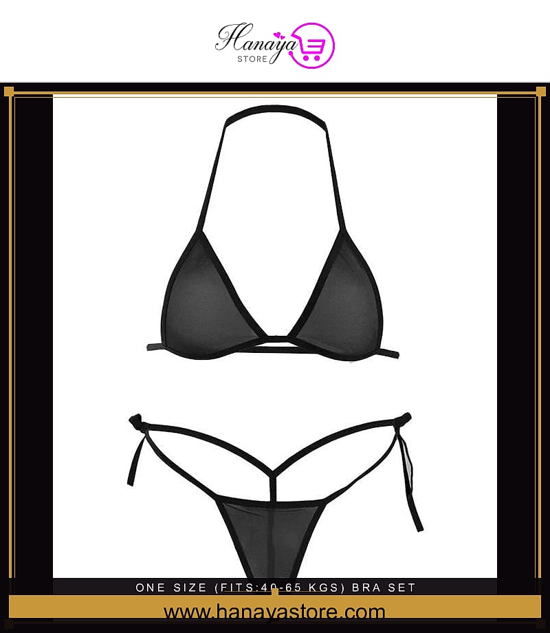 One Size (Fits:40-65 KGS) Bra set Lingerie Set Women Trendy Underwear Bikini Three-point Set (weight:40-65 KGS)