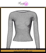 Hollow Out Shirt Body Long Sleeve Cosplay Black T Shirt Fishnet Underwear Base Clothes – Buy bra & panty online in Pakistan