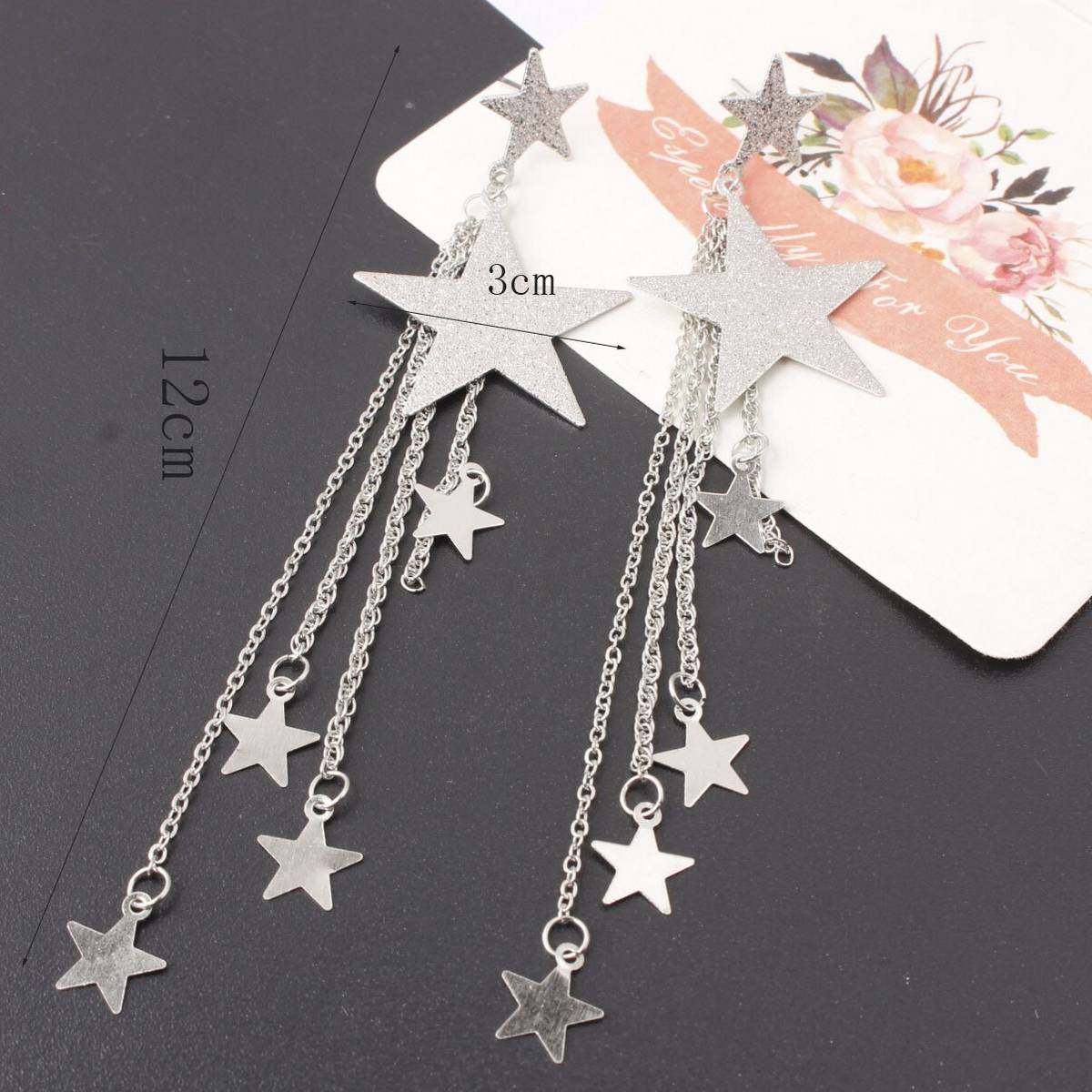 Long Star Earrings – Unique Classy & Trendy Fashion Jewelry – Earrings Online in Pakistan | Hanaya