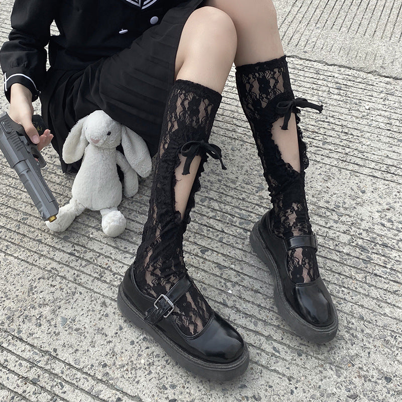 Women Women Lace Socks Tights Lace Full Socks Female Lolita Cute College Style – Tights Stockings Leggings Hosiery for Women Pakistan | Hanaya Store