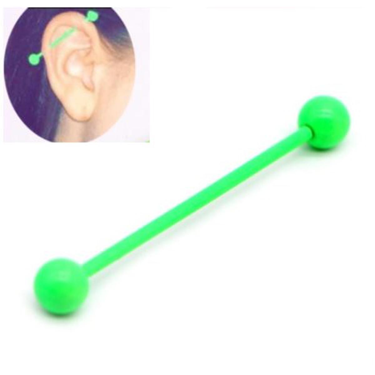 Modern Steel 38mm Ear Plug 14G Piercing Industrial Cartilage Ear Jewelry Collection – Earrings Online in Pakistan | Hanaya
