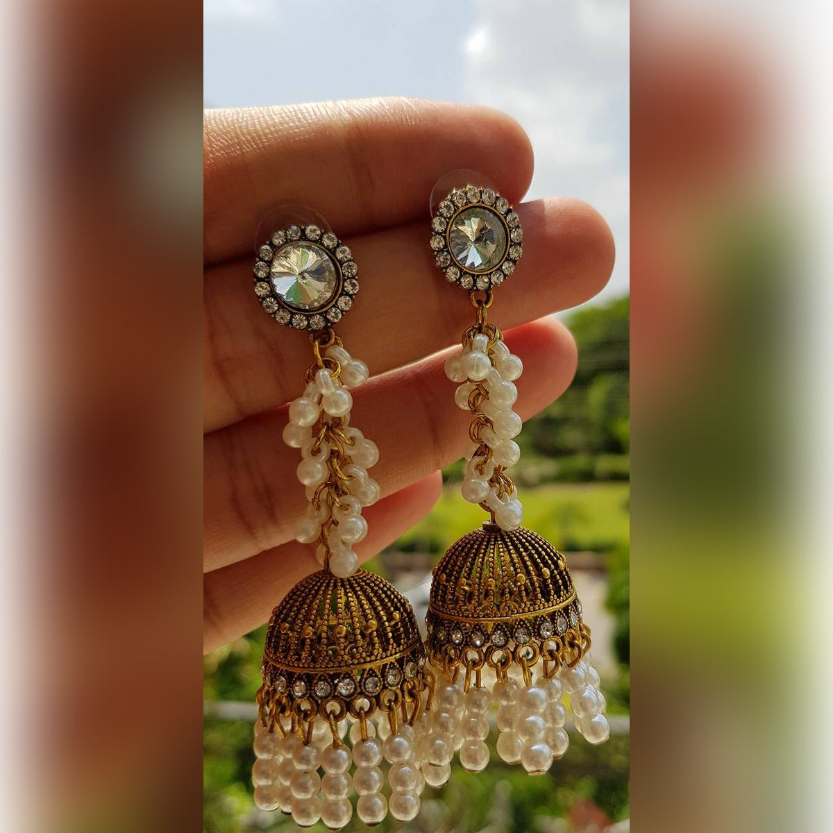 Trendy Classy Tassel Round Long Chain Fashion Earring – Close Up – Earrings | Hanaya Pakistan